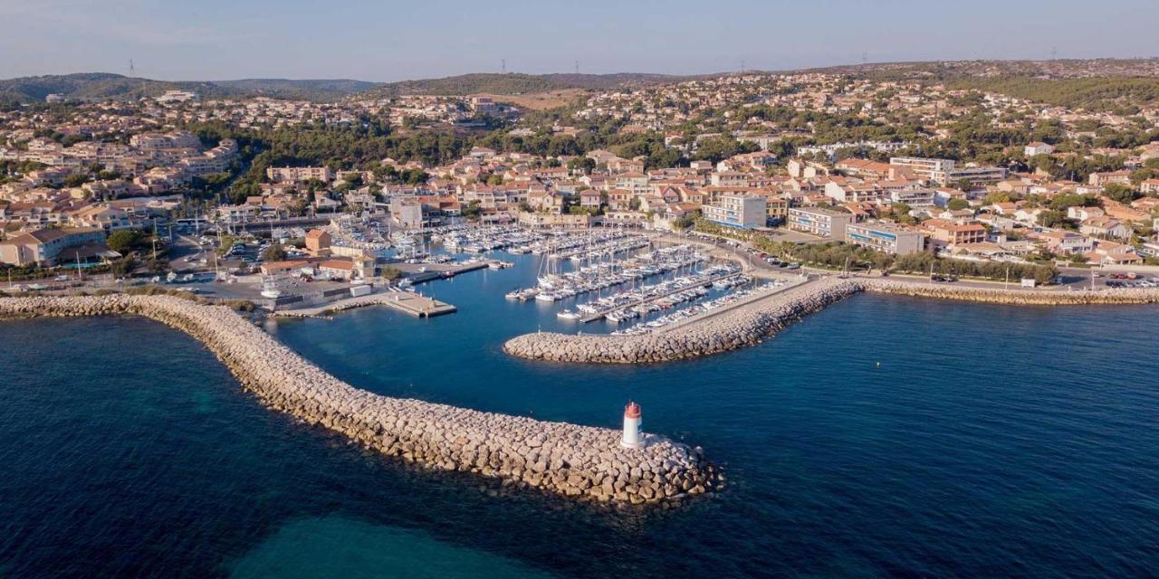 Sea, Sweet & Sun - Vue Sur Mer - T3 - Plage Commerce Et Port A Pieds Sausset-les-Pins Exterior photo